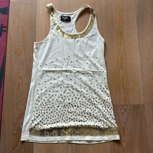 Park gold sequined top or short dress